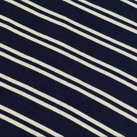 Heart & Hips size medium navy blue & white striped cardigan sweater half button - Picture 6 of 11